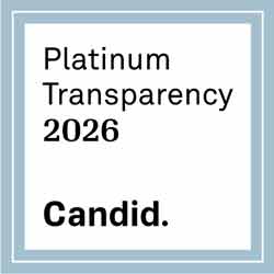 2026 Platinum Transparency Seal from Candid, a charity comparison platform.
