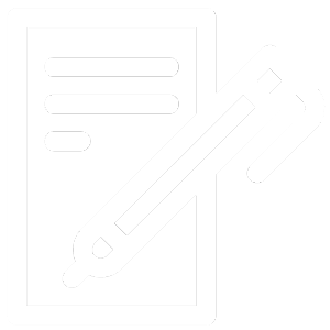 A simple icon of a piece of paper with a few horizontal lines and a large pen overlapping it, representing writing or note-taking.